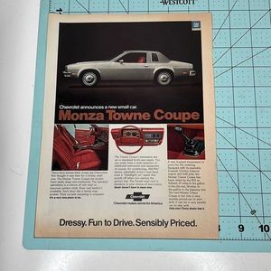 Chevrolet Chevy Monza Town Coupe 1975 Original Print Ad Advertisement